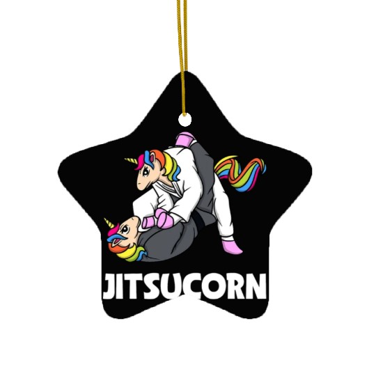 Jitsucorn Jiu Jitsu Unicorn MMA BJJ Judo Ceramic Ornaments