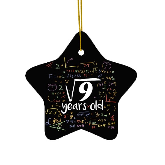 Math Quote 3 Years Old Birthday 3rd Birthday Ceramic Ornaments