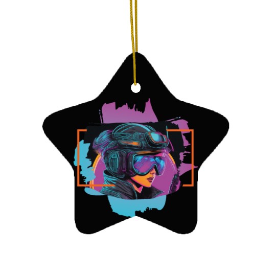 cyberpunk III Ceramic Ornaments