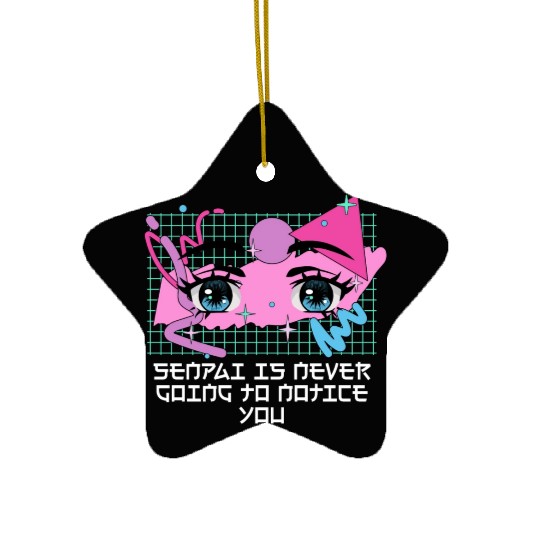 Senpai Is Never Going to Notice You Anime Funny Ma Ceramic Ornaments