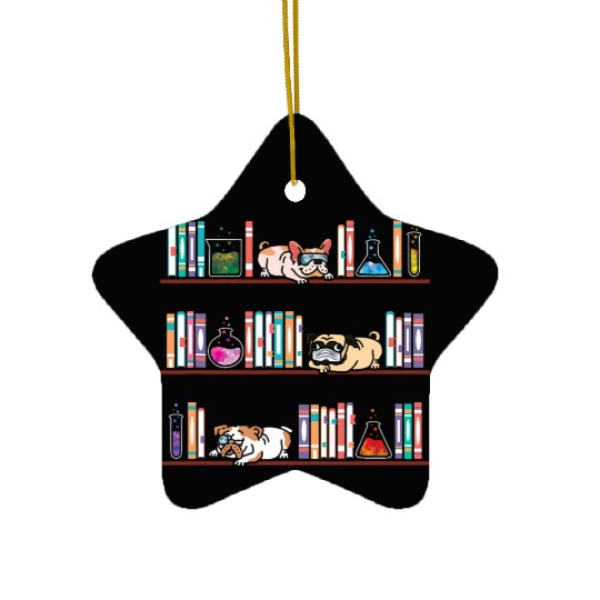 Dog Lover Biologist Science Experiment Biology Ceramic Ornaments