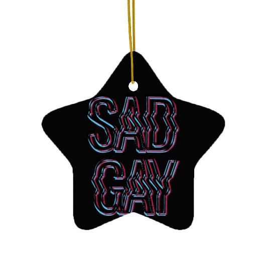 Sad Gay Ceramic Ornaments