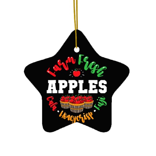 Apple Picking Farmer Fall For Toddlers Kids Women Ceramic Ornaments