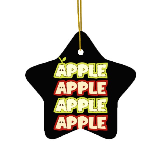 Apple Repeat Apple Picking Farmer Ceramic Ornaments