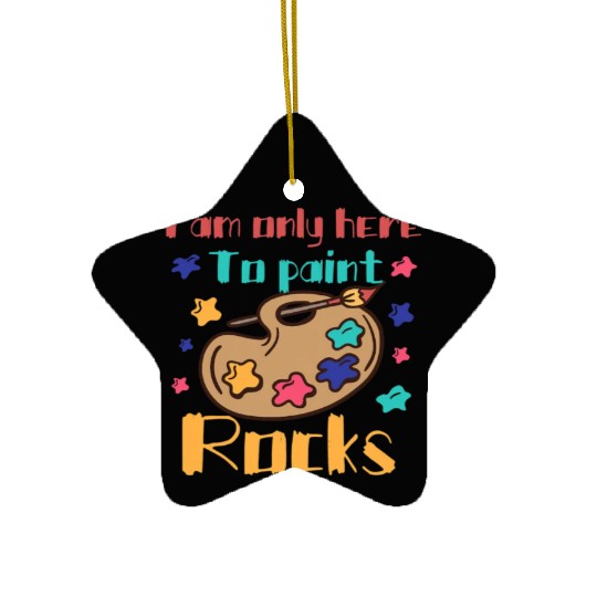 Funny Rock Painting Costume Great Rock Painter Ceramic Ornaments