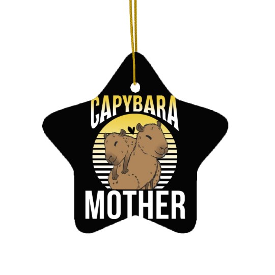 Capybara Mother Lover Animal Capybaras Rodent Mom Ceramic Ornaments