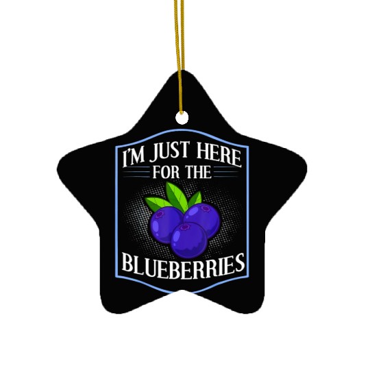 Blueberry Plant Blueberries Farmer Bush Tree Ceramic Ornaments
