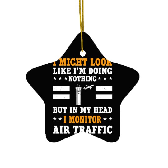 Funny Air Traffic Controller Humor Aviation Safety Ceramic Ornaments