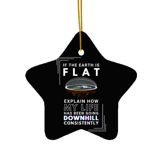 FLAT EARTH Ceramic Ornaments