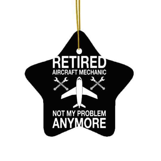 Retired Aircraft Mechanic Aviation Repair Ceramic Ornaments
