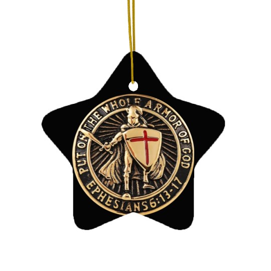 Armor Of God Christian Knight Ceramic Ornaments