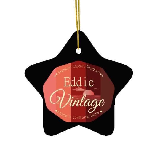 Eddie First Name Vintage Ceramic Ornaments