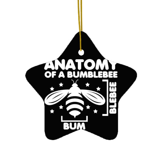 Anatomy of a Bumblebee Bee Lover Gift Ceramic Ornaments