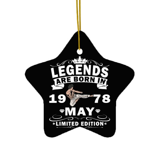 Karate Fighter Fighter Birthday May 1978 MMA Ceramic Ornaments