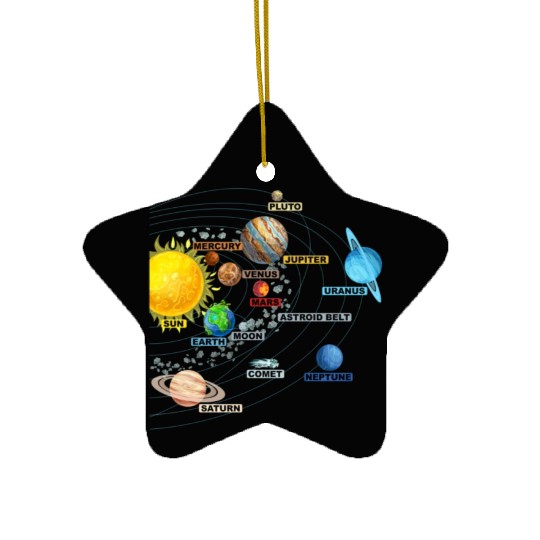 Solar System Planets Astronomy Space Science Girls Ceramic Ornaments