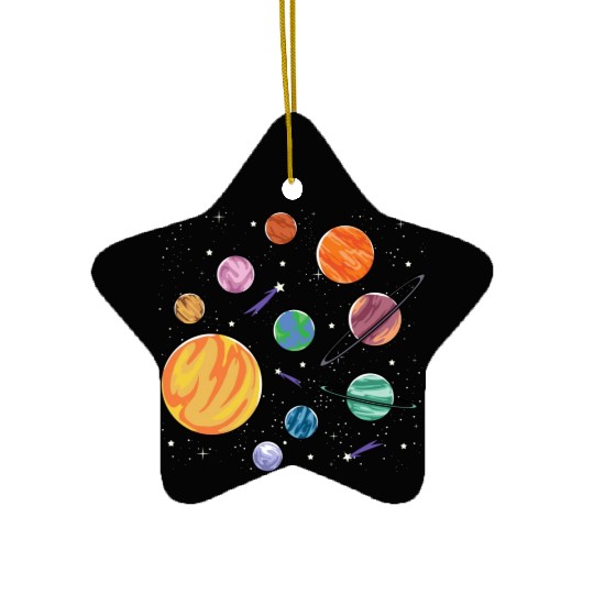 Solar System Planets Science Space Boys Girls Ceramic Ornaments