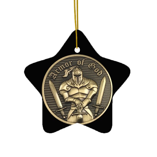 Armor of god christian knight Ceramic Ornaments