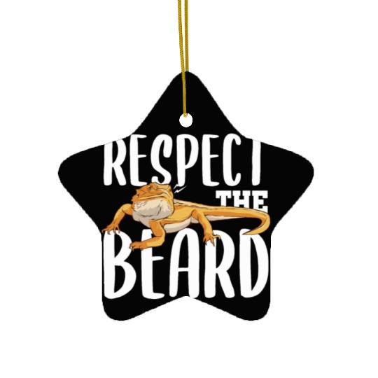 RESPECT THE BEARD Gifts Reptile Lover Keeper Ceramic Ornaments