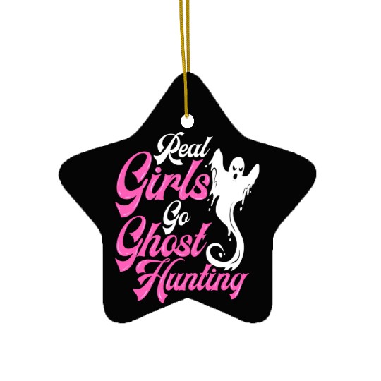 Ghost Hunting Girls Paranormal Investigator Ceramic Ornaments