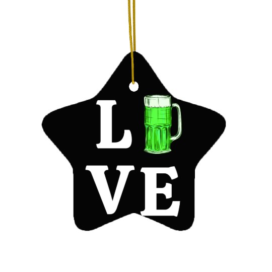 Love Green Beer Ceramic Ornaments