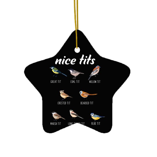 Funny Nice Tits Birdwatching Bird Watching Birding Ceramic Ornaments