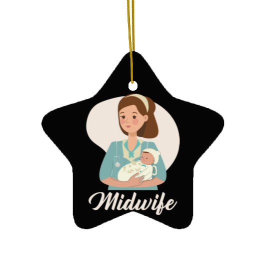 Midwifery Profession Newborn Childbirth Midwife Ceramic Ornaments