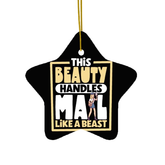 Postal Worker Mail Lady Mail Carrier Postal Ceramic Ornaments