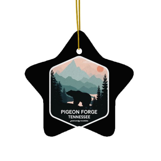 Pigeon Forge Great Smoky Mountains Ceramic Ornaments