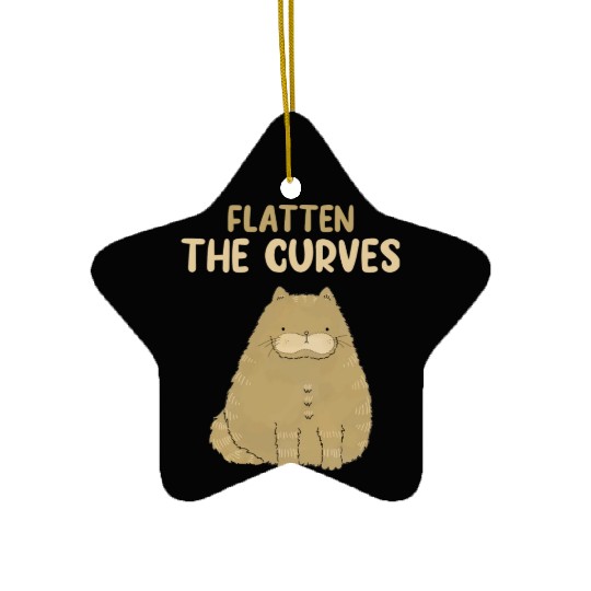 Quarantine Fast Food Flatten The Curves GYM Ceramic Ornaments