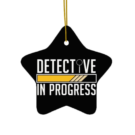 Detective In Progress Law Enforcement Fingerprint Ceramic Ornaments