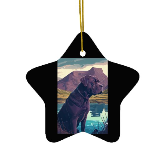 Cane Corso Nature Ceramic Ornaments