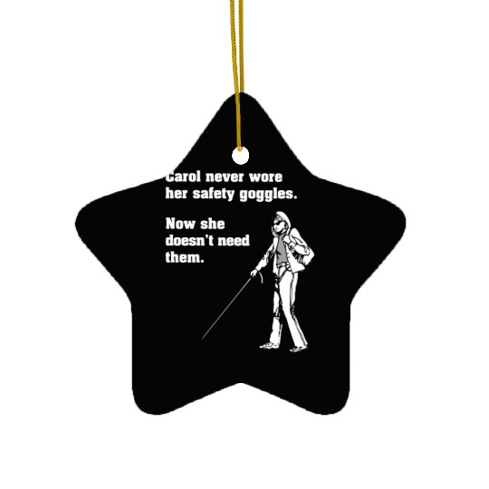 Carol Safety Goggles Science Chemistry Ceramic Ornaments