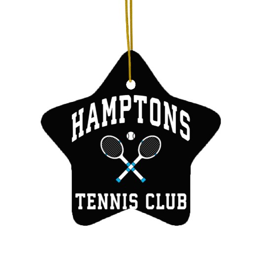 Hamptons Tennis Club Preppy New York Montauk Varsi Ceramic Ornaments