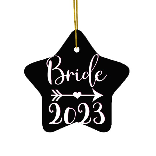 Bride To Be 2023 Engagement Getting Married Ceramic Ornaments