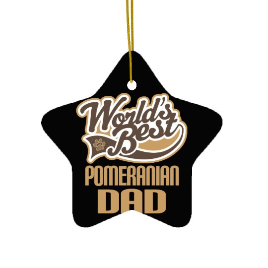 Pomeranian Dad Ceramic Ornaments