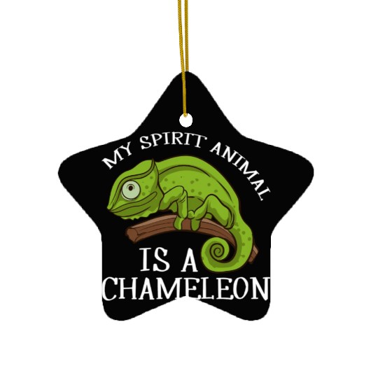 My Spirit Animal Is A Chameleon Lizard Chameleon Ceramic Ornaments