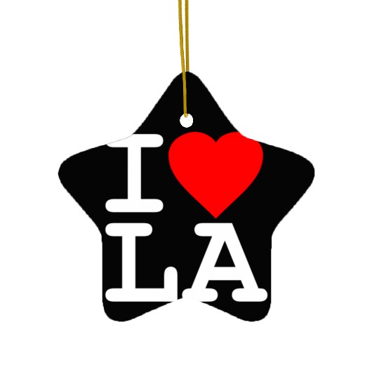 I Love La Los Angeles Ceramic Ornaments
