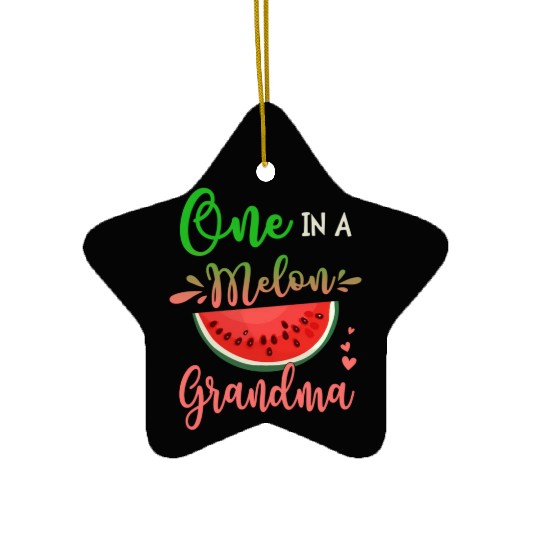 Family One In A Melon Grandma Party Family Ceramic Ornaments
