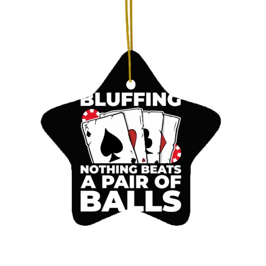 Gambling Casino Vegas Cards Texas Hold'Em Face Pok Ceramic Ornaments