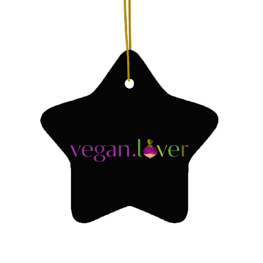Vegan lover turnip Ceramic Ornaments