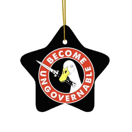 Become Ungovernable Goose Knife Ceramic Ornaments