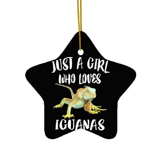 Just A Girl Who Loves Iguanas Reptile Pet Lover Ceramic Ornaments