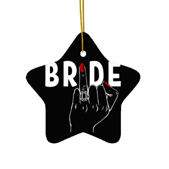 Honeymoon Bachelorette Party Finger Ring Fiancè Ceramic Ornaments