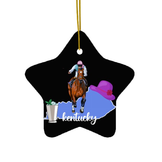 Kentucky Horse Racing Derby Py Ceramic Ornaments