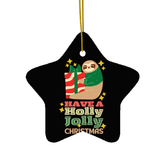 Have A Holly Jolly Christmas Ceramic Ornaments