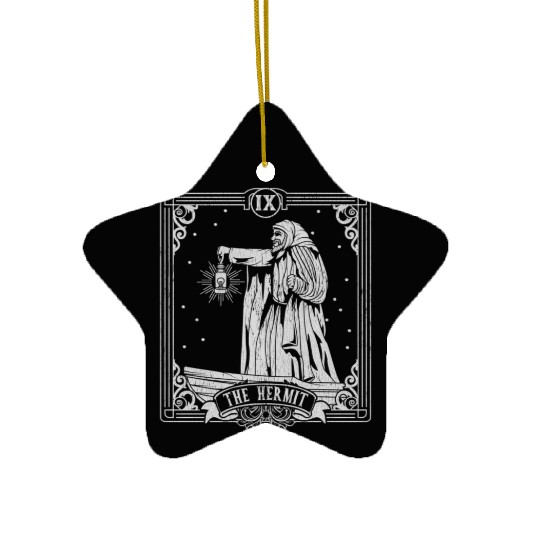 The Hermit Tarot Card Halloween Occult Ceramic Ornaments
