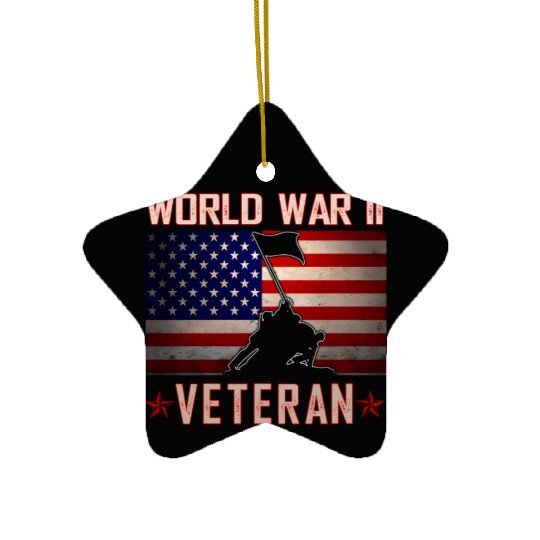 American Patriot Wwii Veteran Military World War Ceramic Ornaments