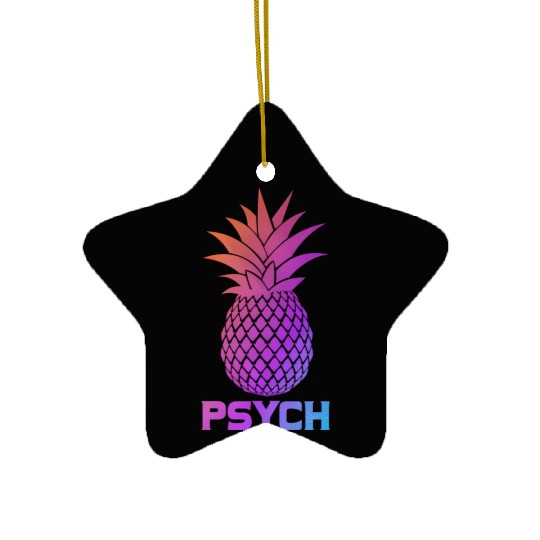 Psych Ico Pineapple Awesome Sweet Fruit Summer Ceramic Ornaments