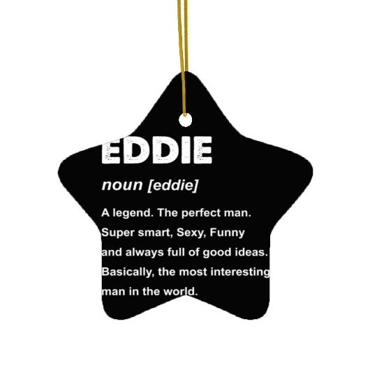 Eddie Name Ceramic Ornaments