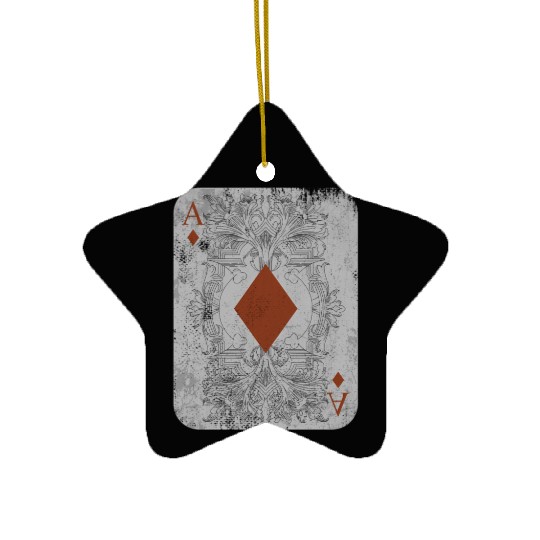 Poker Playing Cards Ace Of Diamonds Ceramic Ornaments